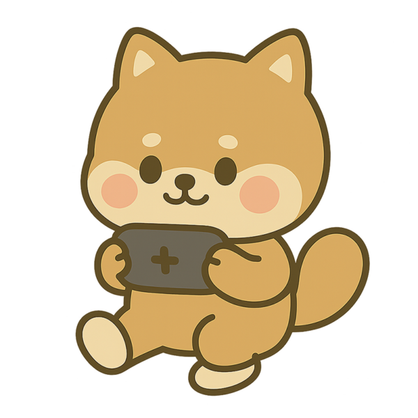 スマホゲームに夢中でお散歩を忘れてしまうしばいぬのかわいい日常イラスト